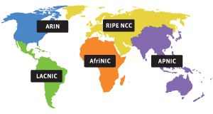 Regional Internet Registry Map